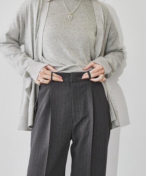cloenc（クロエンス）の「◆【マシンウォッシュ】ピンストライプテーパードパンツ（その他パンツ・レディース・グレー系2/チャコール/ネイビー系2・02/01/03）」の7枚目の写真