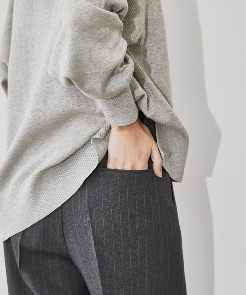 cloenc（クロエンス）の「◆【マシンウォッシュ】ピンストライプテーパードパンツ（その他パンツ・レディース・グレー系2/チャコール/ネイビー系2・02/01/03）」の9枚目の写真