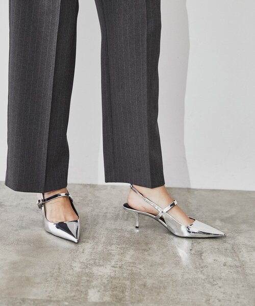 cloenc（クロエンス）の「◆【マシンウォッシュ】ピンストライプテーパードパンツ（その他パンツ・レディース・グレー系2/チャコール/ネイビー系2・02/01/03）」の10枚目の写真