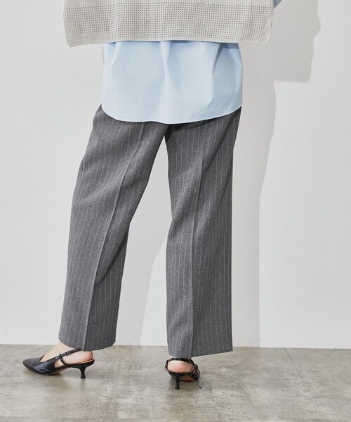 cloenc（クロエンス）の「◆【マシンウォッシュ】ピンストライプテーパードパンツ（その他パンツ・レディース・グレー系2/チャコール/ネイビー系2・02/01/03）」の11枚目の写真