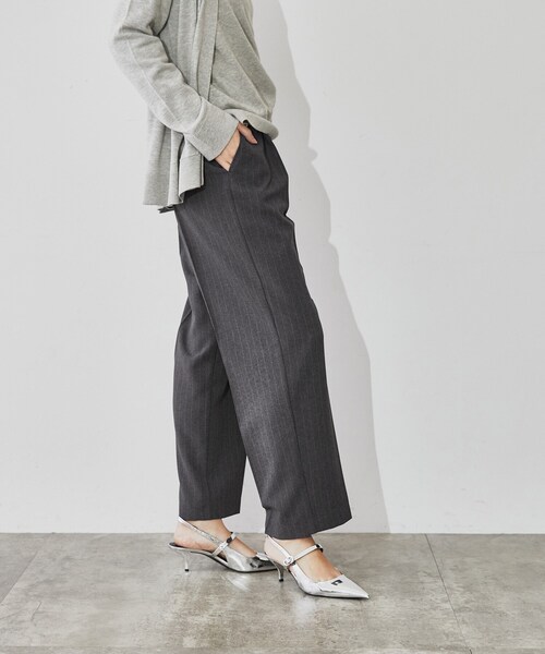 cloenc（クロエンス）の「◆【マシンウォッシュ】ピンストライプテーパードパンツ（その他パンツ・レディース・グレー系2/チャコール/ネイビー系2・02/01/03）」の20枚目の写真