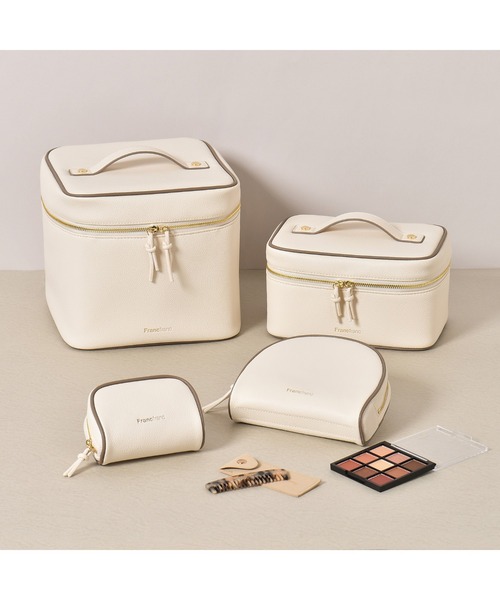 バイカラー バニティポーチ L アイボリー（ポーチ）｜Francfranc