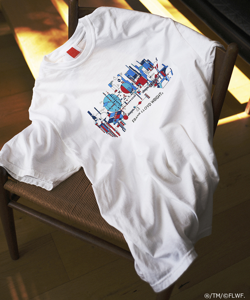 JOURNAL STANDARD(ジャーナルスタンダード)の「Frank Lloyd Wright / フランク・ロイド・ライト 別注Tシャツ(Tシャツ/カットソー・メンズ・ブラック×ブラック/ブラック系その他/ブラックミックス/ホワイト系その他/ホワイト/ブラック・LARGE/MEDIUM)」の1枚目の写真