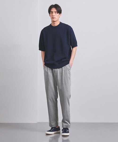 UNITED ARROWS（ユナイテッドアローズ）の「バーズアイ クルーネックニット（ニット/セーター・メンズ・ピンク/ホワイト/ネイビー/ダークグレー/ロイヤルブルー・L/S/XL/M）」の6枚目の写真