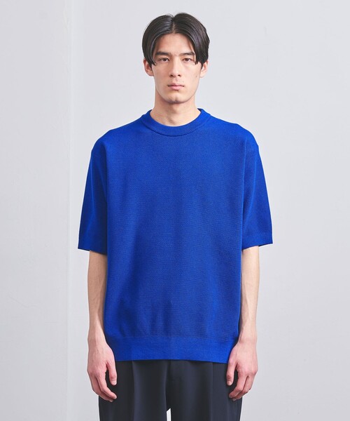 UNITED ARROWS（ユナイテッドアローズ）の「バーズアイ クルーネックニット（ニット/セーター・メンズ・ピンク/ホワイト/ネイビー/ダークグレー/ロイヤルブルー・L/S/XL/M）」の7枚目の写真