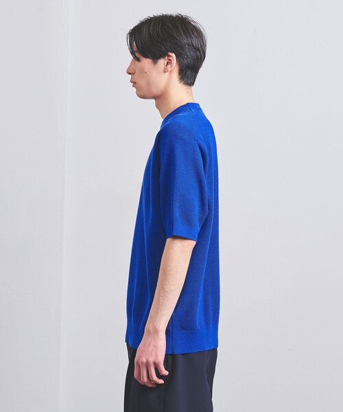 UNITED ARROWS（ユナイテッドアローズ）の「バーズアイ クルーネックニット（ニット/セーター・メンズ・ピンク/ホワイト/ネイビー/ダークグレー/ロイヤルブルー・L/S/XL/M）」の8枚目の写真