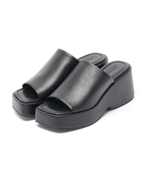 mysty woman（ミスティウーマン）の「プラットフォームサンダル 109246（サンダル・レディース・ブラック/ベージュ・MEDIUM/LARGE）」の22枚目の写真