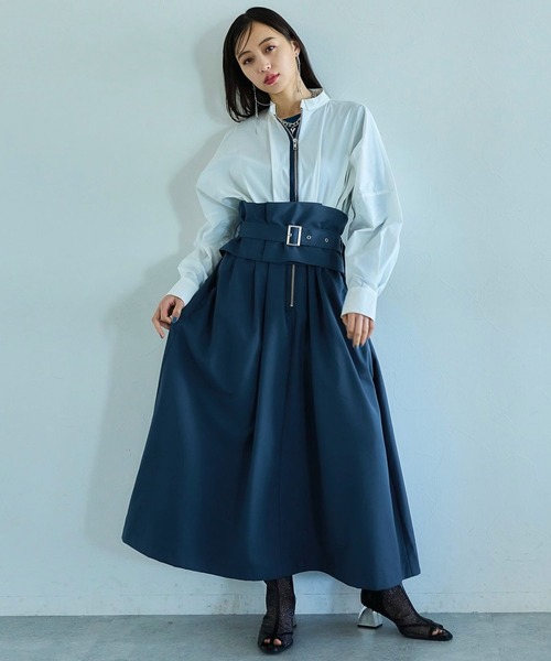 HARE(ハレ)の「コルセットデザインワンピース(HARE)(ワンピース・レディース・ブラック/ブルー・FREE)」の2枚目の写真