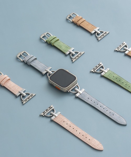 emonique(エモニーク)の「本革レザー Apple Watch バンド スマートウォッチバンド【38/40/41/42/44/45/49mm対応】(デジタル腕時計・レディース・グリーン/ピンク/カーキ/ライトグレー・42/38)」の5枚目の写真