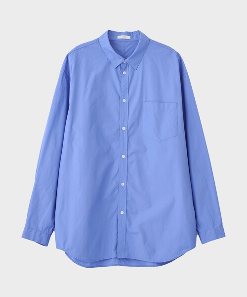 ATON(エイトン)の「【ATON/エイトン】SUVIN BROAD WASHED SHIRT(シャツ/ブラウス・メンズ・ホワイト/サックスブルー・4/6)」の2枚目の写真