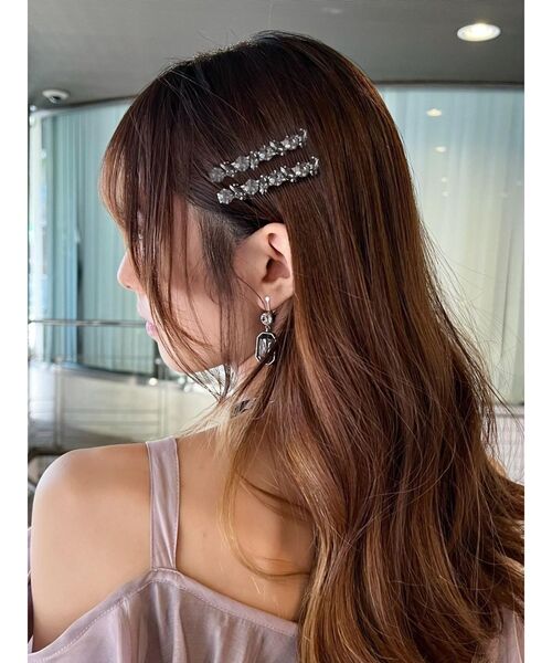 EATME（イートミー）の「ビジューヘアクリップSET（バレッタ/ヘアクリップ・レディース・ブラック・FREE）」の4枚目の写真