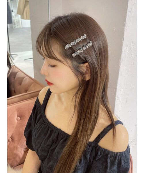 EATME（イートミー）の「ビジューヘアクリップSET（バレッタ/ヘアクリップ・レディース・ブラック・FREE）」の6枚目の写真