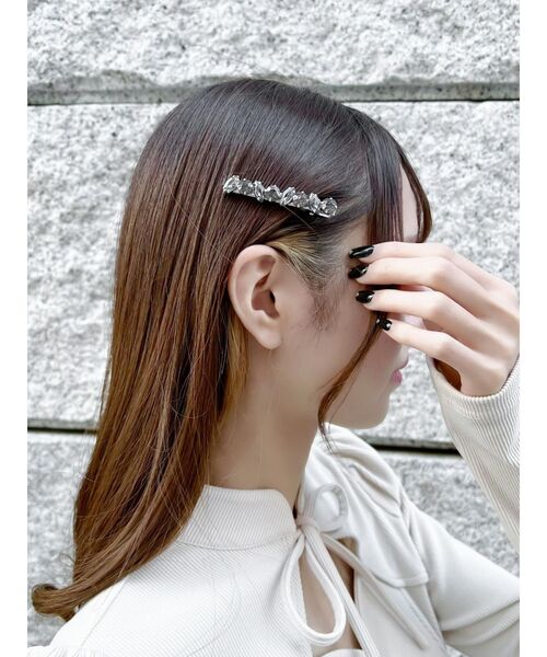 EATME（イートミー）の「ビジューヘアクリップSET（バレッタ/ヘアクリップ・レディース・ブラック・FREE）」の8枚目の写真