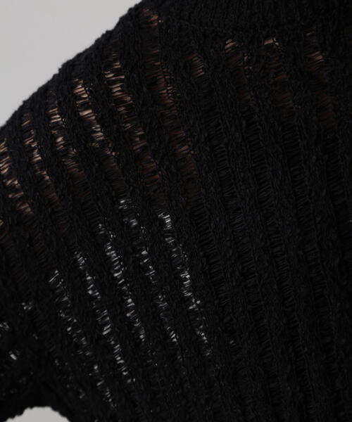 FREE'S MART（フリーズマート）の「メッシュショート丈ニット（ニット/セーター・レディース・イエロー/ホワイト/ブラック・FREE）」の12枚目の写真