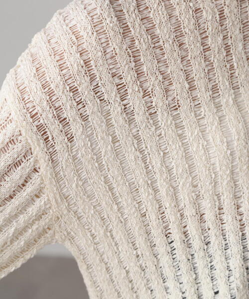 FREE'S MART（フリーズマート）の「メッシュショート丈ニット（ニット/セーター・レディース・イエロー/ホワイト/ブラック・FREE）」の20枚目の写真