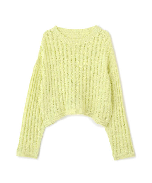 FREE'S MART（フリーズマート）の「メッシュショート丈ニット（ニット/セーター・レディース・イエロー/ホワイト/ブラック・FREE）」の22枚目の写真