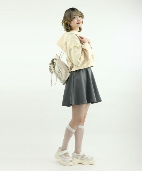 F i.n.t(フィント)の「キルティングフラップミニリュック/fint(バックパック/リュック・レディース・ブラック/アイボリー・FREE)」の14枚目の写真