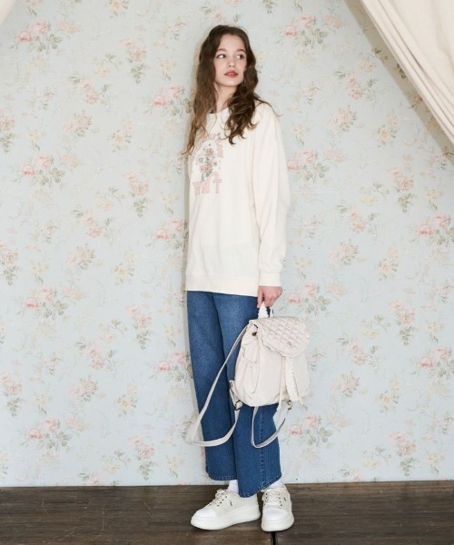 F i.n.t(フィント)の「キルティングフラップミニリュック/fint(バックパック/リュック・レディース・ブラック/アイボリー・FREE)」の4枚目の写真