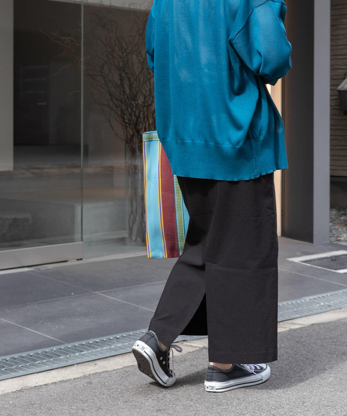 FORK&SPOON（フォークアンドスプーン）の「FORK&SPOON　idealstretchリネンブレンドスカート（スカート・レディース・オリーブ/ブラック・2/1）」の6枚目の写真