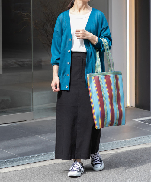 FORK&SPOON（フォークアンドスプーン）の「FORK&SPOON　idealstretchリネンブレンドスカート（スカート・レディース・オリーブ/ブラック・2/1）」の3枚目の写真