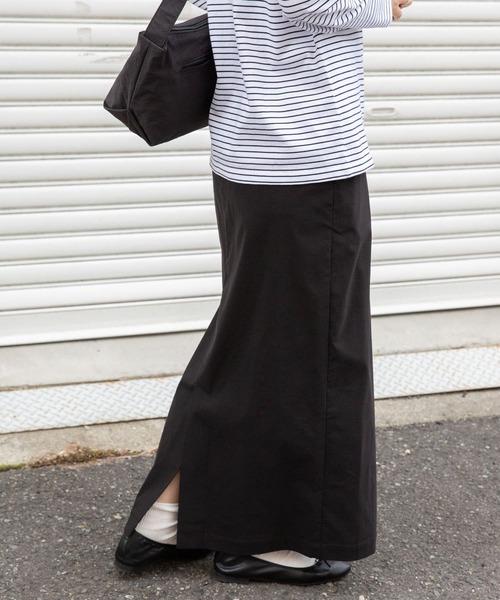 FORK&SPOON（フォークアンドスプーン）の「FORK&SPOON　idealstretchリネンブレンドスカート（スカート・レディース・オリーブ/ブラック・2/1）」の19枚目の写真