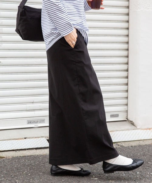 FORK&SPOON（フォークアンドスプーン）の「FORK&SPOON　idealstretchリネンブレンドスカート（スカート・レディース・オリーブ/ブラック・2/1）」の20枚目の写真