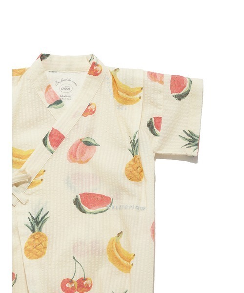 ☆新品未使用☆gelato pique フルーツ柄 浴衣 キッズ用 gelato pique SALE30%OFF ジェラートピケ キッズ ONLINE限定