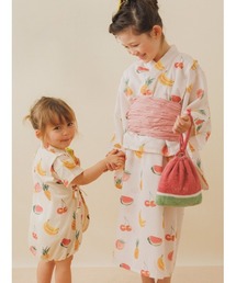 ジェラートピケ　フルーツ柄　浴衣セット　100-110 SALE30%OFF gelato pique キッズ ONLINE限定 KIDS フルーツ柄