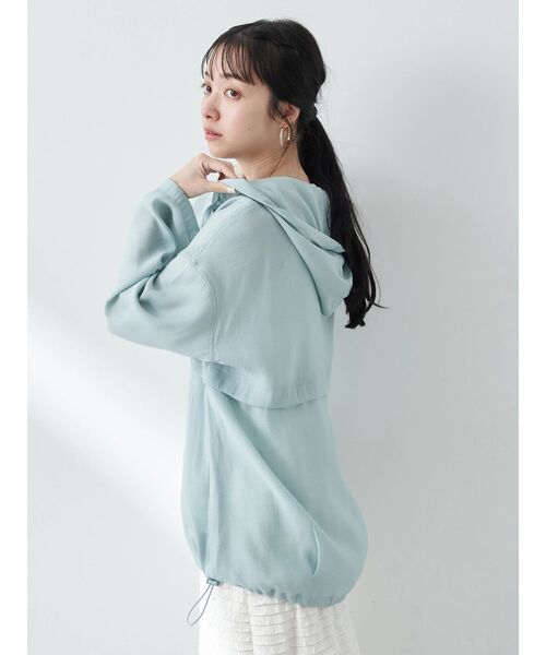 earth music&ecology（アースミュージックアンドエコロジー）の「シアーアノラック（Tシャツ/カットソー・レディース・オフホワイト/ライトイエロー/ブラック/ミント・FREE）」の8枚目の写真