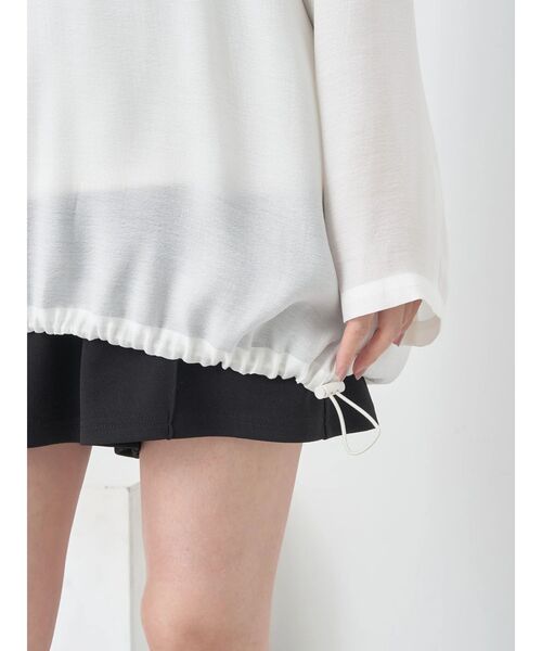 earth music&ecology（アースミュージックアンドエコロジー）の「シアーアノラック（Tシャツ/カットソー・レディース・オフホワイト/ライトイエロー/ブラック/ミント・FREE）」の20枚目の写真