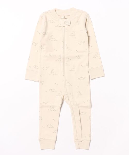 【セール】《Quincy Mae》ZIP LONG SLEEVE SLEEPER || DINOS（その他ベビー用品）｜Quincy Mae（クインシーメイ）