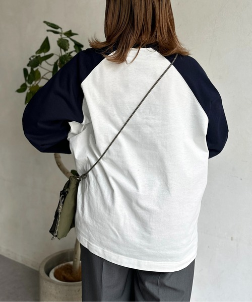 CPCM(シーピーシーエム)の「カラーフロッキーラグラン7分T(Tシャツ/カットソー・メンズ・オフホワイト/チャコールグレー/アイボリー・MEDIUM/LARGE)」の17枚目の写真