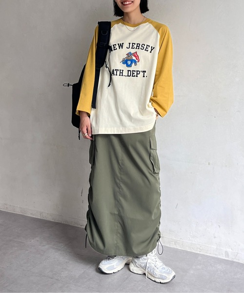 CPCM(シーピーシーエム)の「カラーフロッキーラグラン7分T(Tシャツ/カットソー・メンズ・オフホワイト/チャコールグレー/アイボリー・MEDIUM/LARGE)」の5枚目の写真