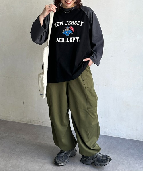 CPCM(シーピーシーエム)の「カラーフロッキーラグラン7分T(Tシャツ/カットソー・メンズ・オフホワイト/チャコールグレー/アイボリー・MEDIUM/LARGE)」の10枚目の写真