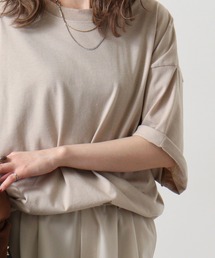 オーバーサイズ 6分袖 Tシャツ