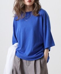 オーバーサイズ 6分袖 Tシャツ
