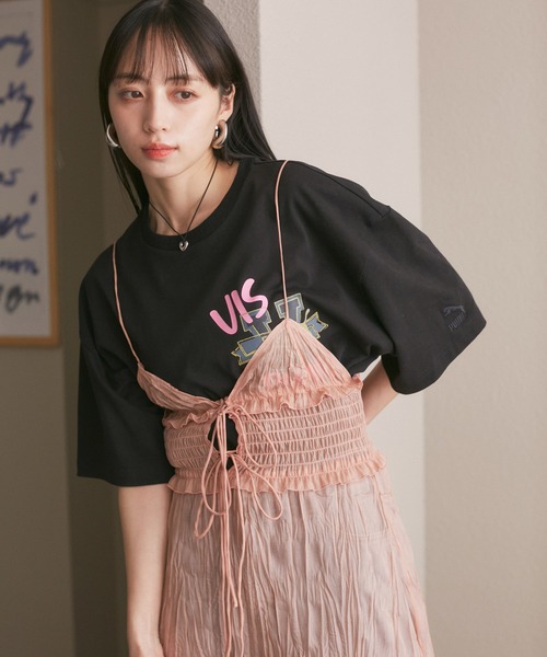 VIS（ビス）の「【SET】タンク付きシアーラメキャミワンピース【洗える】（ワンピース・レディース・グレー/ホワイト系その他5/ピンク系その他2・FREE）」の11枚目の写真