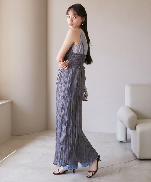 VIS（ビス）の「【SET】タンク付きシアーラメキャミワンピース【洗える】（ワンピース・レディース・グレー/ホワイト系その他5/ピンク系その他2・FREE）」の13枚目の写真