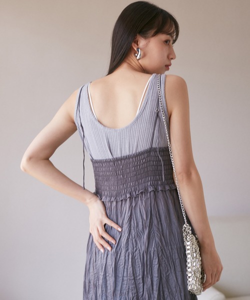 VIS（ビス）の「【SET】タンク付きシアーラメキャミワンピース【洗える】（ワンピース・レディース・グレー/ホワイト系その他5/ピンク系その他2・FREE）」の17枚目の写真