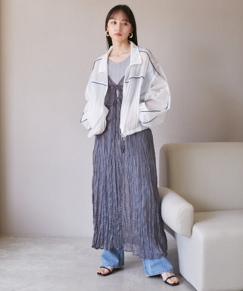 VIS（ビス）の「【SET】タンク付きシアーラメキャミワンピース【洗える】（ワンピース・レディース・グレー/ホワイト系その他5/ピンク系その他2・FREE）」の18枚目の写真