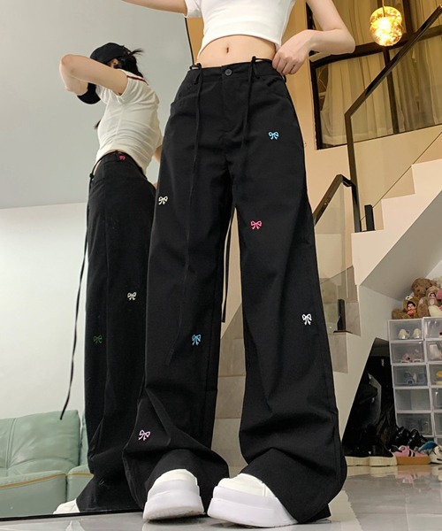 Heve リボンドットパンツ ブラック ヘイヴ 38 ヘイヴ パンツ heve ヘイヴ リボンドットパンツ 38サイズ ブラック