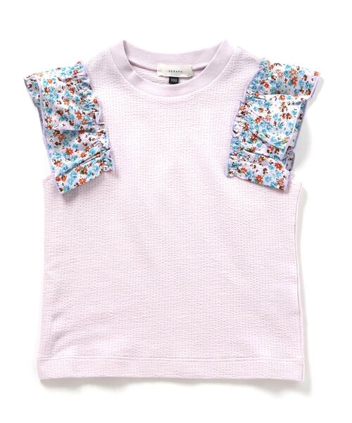 Seraph（セラフ）の「袖フリルガーリータンクトップ（タンクトップ・キッズ・ベージュ/オフホワイト/オレンジ/ラベンダー・120/110/100/140/130/95/90/80）」の4枚目の写真