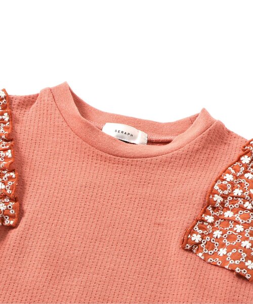 Seraph（セラフ）の「袖フリルガーリータンクトップ（タンクトップ・キッズ・ベージュ/オフホワイト/オレンジ/ラベンダー・120/110/100/140/130/95/90/80）」の6枚目の写真