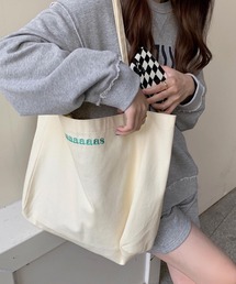 Mignonjour/ロゴ刺繍カラートートバッグ M2377