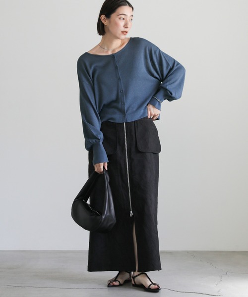 select MOCA(セレクトモカ)の「【冷房対策】ラメシアー長袖カーディガン(カーディガン/ボレロ・レディース・ベージュ/ブラック/ブルー・FREE)」の5枚目の写真