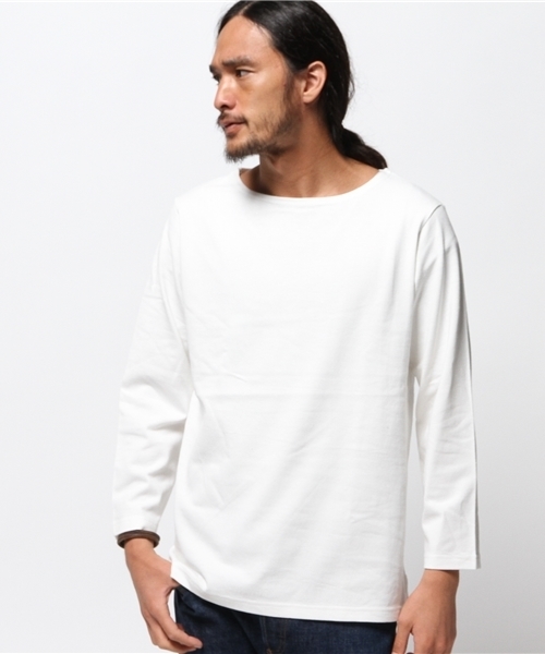 WHO'S WHO gallery（フーズフーギャラリー）の「POP USAボートネック（スウェット・メンズ・ホワイト/グレー/ネイビー/ブラック・LARGE/MEDIUM）」の2枚目の写真