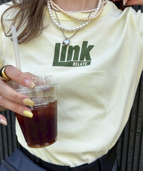 feepur by saya（フェピュールバイサヤ）の「スリーブロゴLink Tee（T