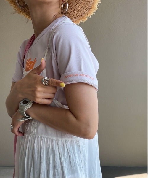 feepur by saya（フェピュールバイサヤ）の「スリーブロゴLink Tee（Tシャツ/カットソー・レディース・クリーム/ピンク/オフホワイト/ラベンダー・MEDIUM）」の19枚目の写真