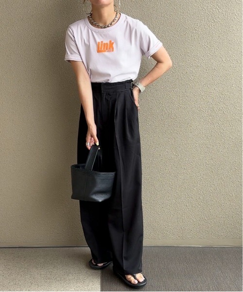 feepur by saya（フェピュールバイサヤ）の「スリーブロゴLink Tee（Tシャツ/カットソー・レディース・クリーム/ピンク/オフホワイト/ラベンダー・MEDIUM）」の9枚目の写真