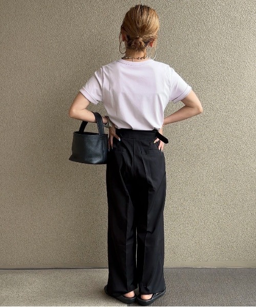 feepur by saya（フェピュールバイサヤ）の「スリーブロゴLink Tee（Tシャツ/カットソー・レディース・クリーム/ピンク/オフホワイト/ラベンダー・MEDIUM）」の10枚目の写真